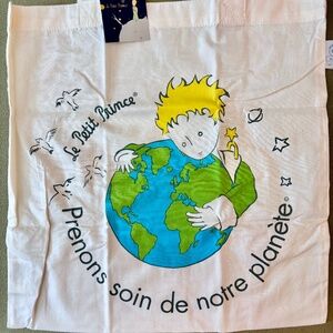 RARE The Little Prince Le Petit Prince Licensed Cotton Tote Bag From Japan NWT